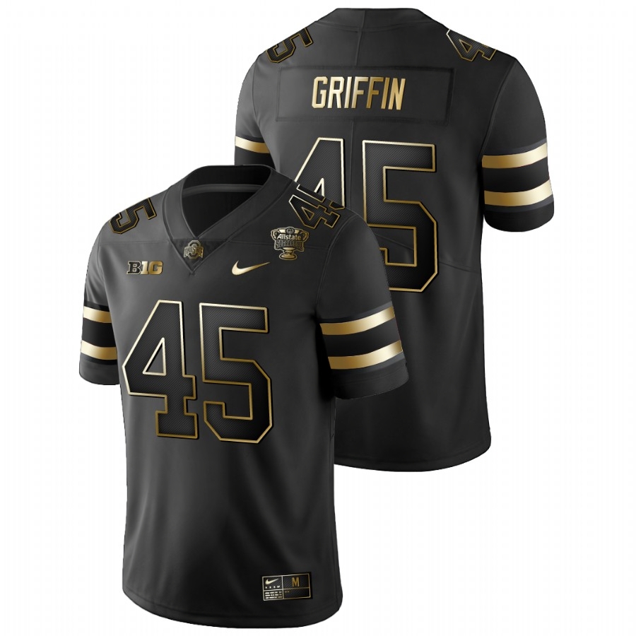 Ohio State Buckeyes Men's NCAA Archie Griffin #45 Black Sugar Bowl 2021 Champions Golden Edition Nike College Football Jersey NBJ4449IY